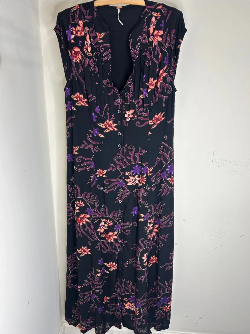 FREE PEOPLE Rosemary Printed Midi Dress Night Combo Size Medium